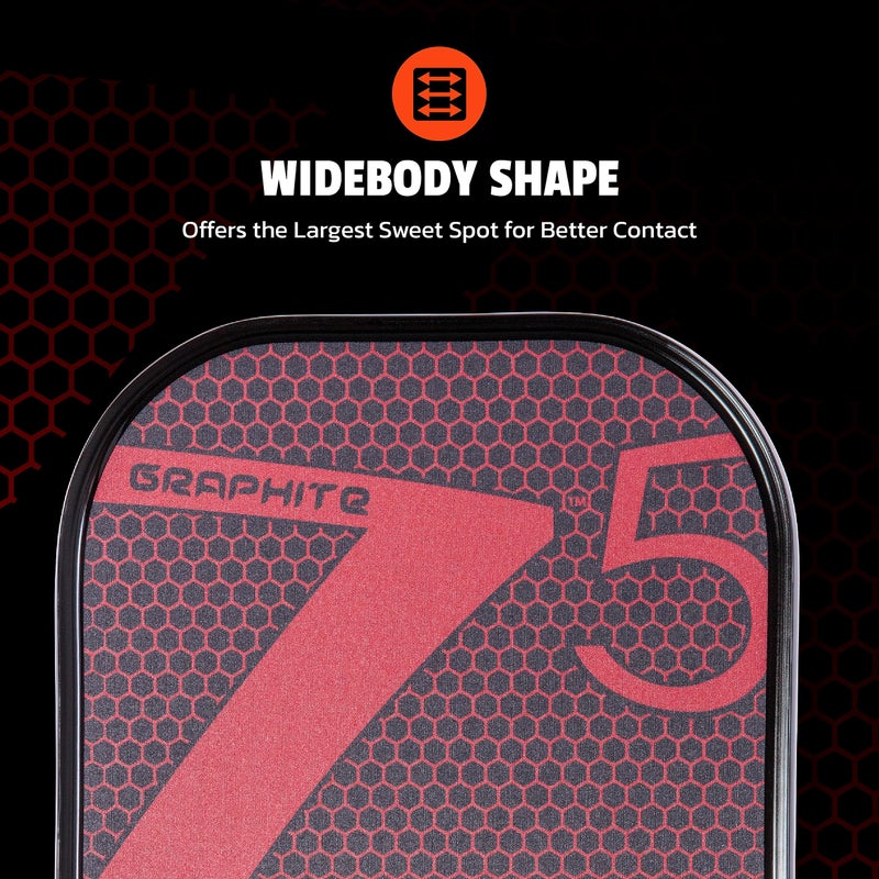 ONIX Graphite Z5 Pickleball Paddle (Graphite Carbon Fiber Face with Rough Texture Surface, Cushion Comfort Grip and Nomex Honeycomb Core for Touch, Control, and Power), Red - Image 4